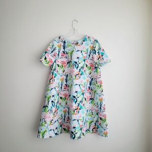 NWT Crown & Ivy Reversable Floral Short Sleeve Knee Length Dress